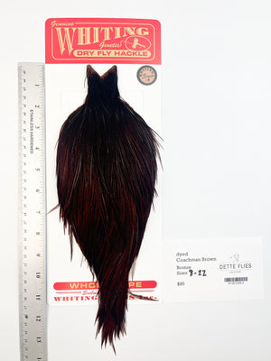 dyed Coachman Brown - Whiting Line Rooster Cape - Bronze Grade