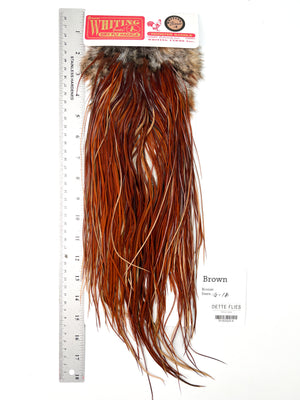 Brown - Whiting Line Rooster Saddle - Bronze Grade (#4)