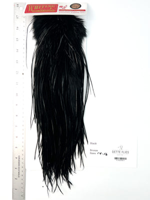 Black - Whiting Line Rooster Saddle - Bronze Grade