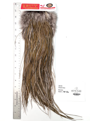 dyed Dark Dun - Whiting Line Rooster Saddle - Bronze Grade