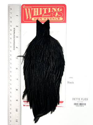 Black - Whiting Line Hen Cape (#4)