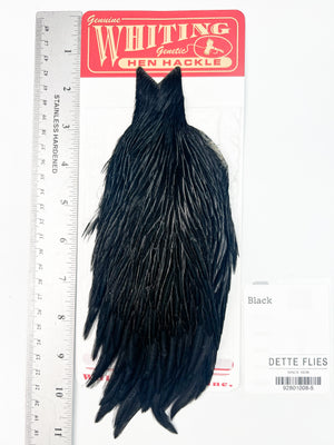 Black - Whiting Line Hen Cape (#5)