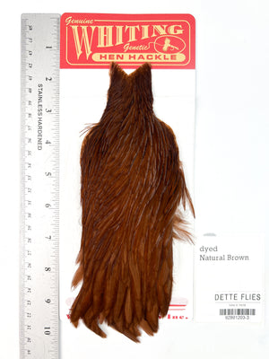 dyed Brown - Whiting Line Hen Cape (#3)