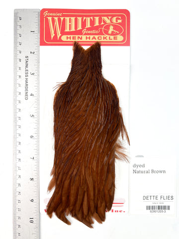 dyed Brown - Whiting Line Hen Cape (#3)