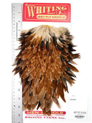 Brown - Whiting Line Hen Saddle (#6)