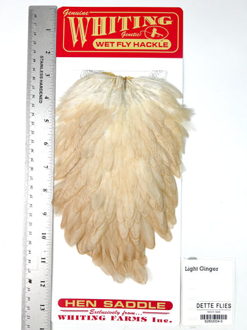 Light Ginger - Whiting Line Hen Saddle (#5)