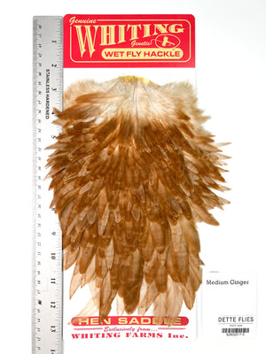 Medium Ginger - Whiting Line Hen Saddle (#5)