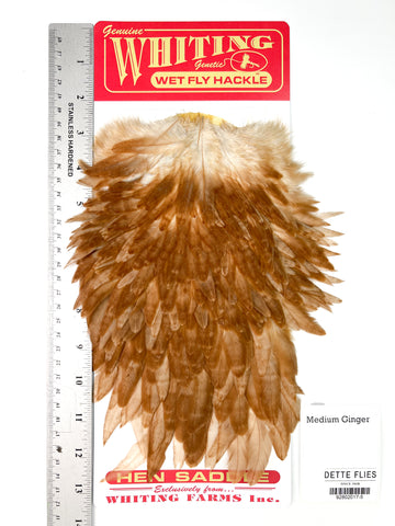 Medium Ginger - Whiting Line Hen Saddle (#5)