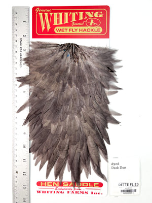 dyed Dark Dun - Whiting Line Hen Saddle (#5)