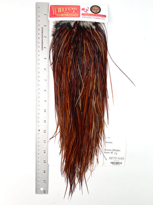 Brown - Whiting Midge Line Rooster Saddle - Bronze Grade (#3)