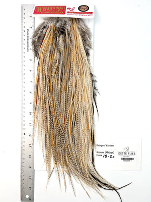 Unique Variant - Whiting Midge Line Rooster Saddle - Bronze Grade