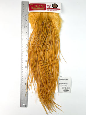 Golden Straw - Whiting Midge Line Rooster Saddle - Bronze Grade (#2)