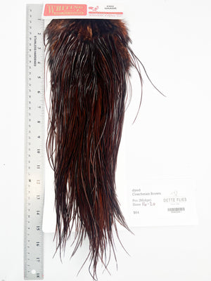 dyed Coachman Brown - Whiting Line Rooster Saddle - Pro Grade