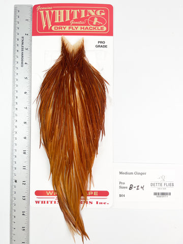 Medium Ginger - Whiting Line Rooster Cape - Pro Grade