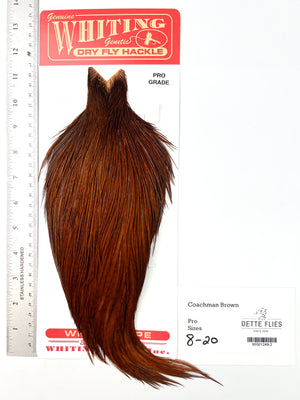 dyed Coachman Brown - Whiting Line Rooster Cape - Pro Grade