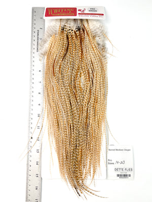 Barred Medium Ginger - Whiting Line Rooster Saddle - Pro Grade (#5)