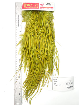 dyed Olive - Whiting Line Rooster Saddle - Pro Grade (#3)