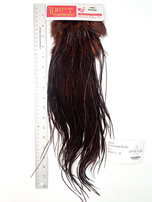 dyed Coachman Brown - Whiting Line Rooster Saddle - Pro Grade (#4)