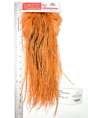 dyed Golden Brown - Whiting Line Rooster Saddle - Pro Grade (#3)