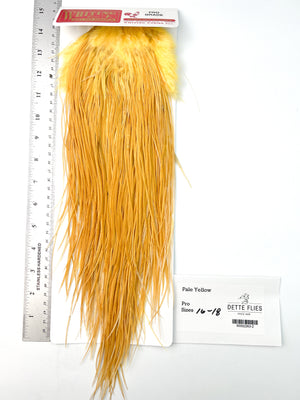 dyed Pale Yellow - Whiting Line Rooster Saddle - Pro Grade