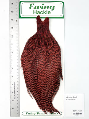 Grizzly dyed Cinnamon - Ewing Rooster Cape