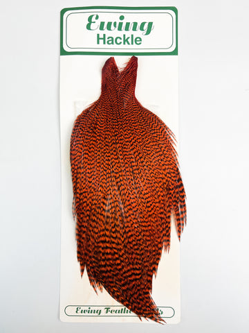 Grizzly dyed Orange - Ewing Rooster Cape