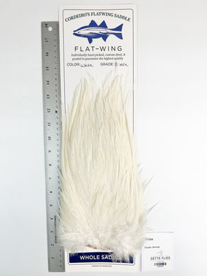 White - Ewing x Cordeiro's Flatwing Saddle - Bronze