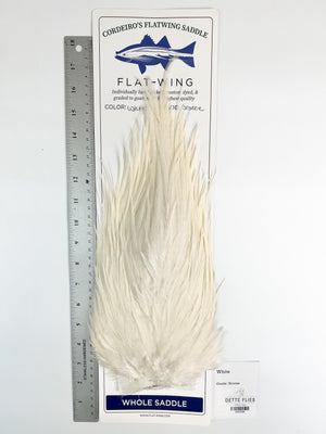 White - Ewing x Cordeiro's Flatwing Saddle - Bronze