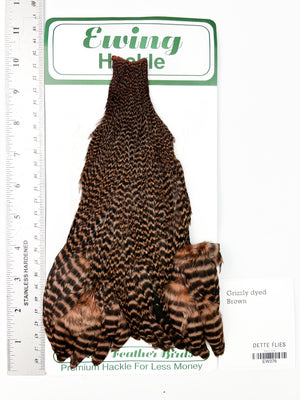 Grizzly dyed Brown - Ewing Hen Cape (376)