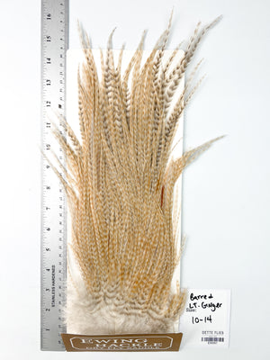 Barred Light Ginger - Ewing Dry Fly Rooster Saddle (391)