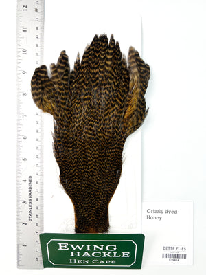 Grizzly dyed Honey - Ewing Hen Cape (414)
