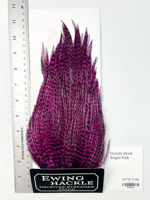 Grizzly dyed Bright Pink - Ewing Deceiver Patch (422)