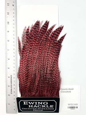 Grizzly dyed Cinnamon - Ewing Deceiver Patch (423)