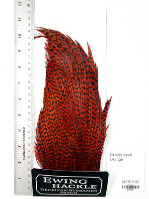 Grizzly dyed Orange - Ewing Deceiver Patch (427)