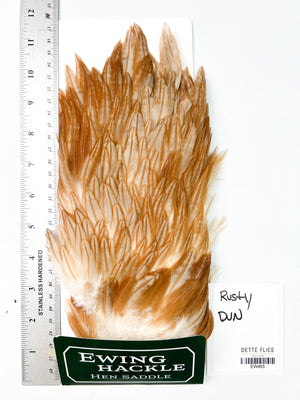 Rusty Dun - Ewing Hen Saddle (465)