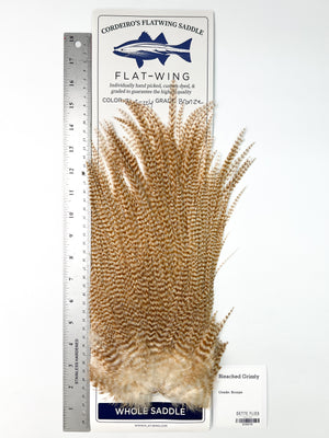 Bleached Grizzly - Ewing x Cordeiro's Flatwing Saddle - Bronze