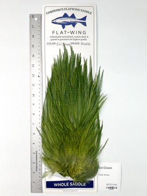 Eel Green - Ewing x Cordeiro's Flatwing Saddle - Bronze