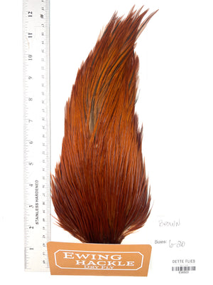 Brown - Ewing Dry Fly Rooster Cape (503)