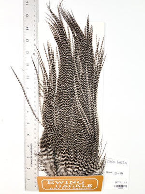 Dark Grizzly - Ewing Dry Fly Rooster Saddle (535)