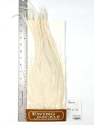 Cream - Ewing Dry Fly Rooster Saddle (540)