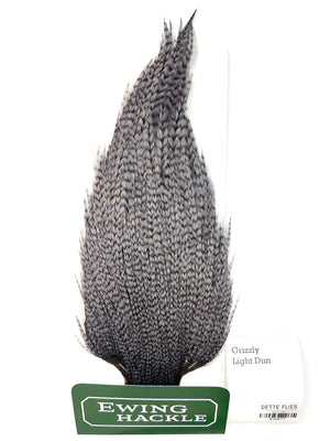 Grizzly dyed Light Dun - Ewing Rooster Cape (577)