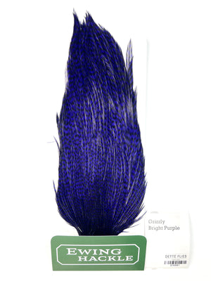 Grizzly dyed Bright Purple - Ewing Rooster Cape (581)