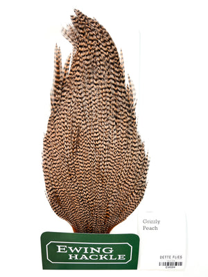 Grizzly dyed Peach - Ewing Rooster Cape (584)