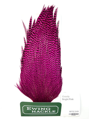 Grizzly dyed Bright Pink - Ewing Rooster Cape (588)