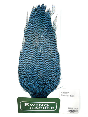 Grizzly dyed Powder Blue - Ewing Rooster Cape (591)