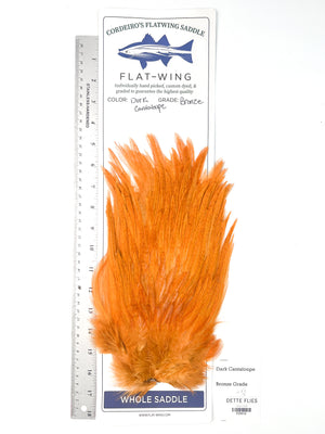 Dark Cantaloupe - Ewing x Cordeiro's Flatwing Saddle - Bronze (#616)