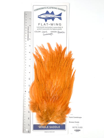 Dark Cantaloupe - Ewing x Cordeiro's Flatwing Saddle - Bronze (#616)