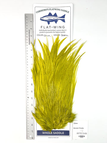 Olive - Ewing x Cordeiro's Flatwing Saddle - Bronze (#632)