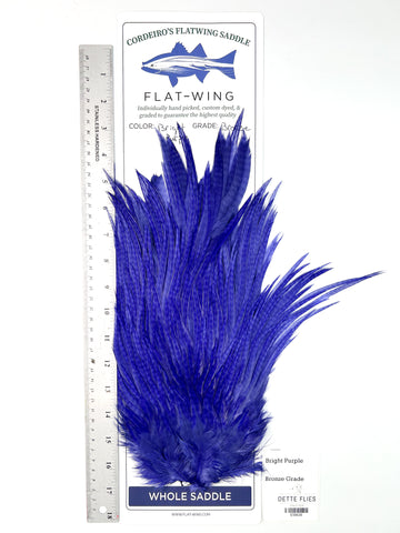 Bright Purple - Ewing x Cordeiro's Flatwing Saddle - Bronze (#636)