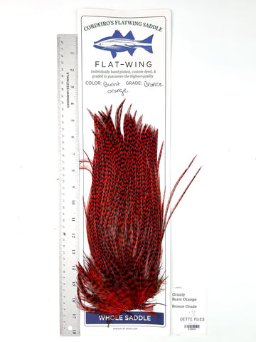 Grizzly Burnt Orange - Ewing x Cordeiro's Flatwing Saddle - Bronze (#645)